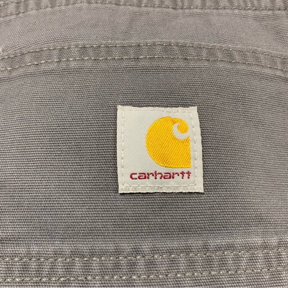 Carhartt Rugged Flex Relaxed Fit Canvas 5-Pocket Dark Gray Work Pants - 42 x 34 - Picture 3 of 5
